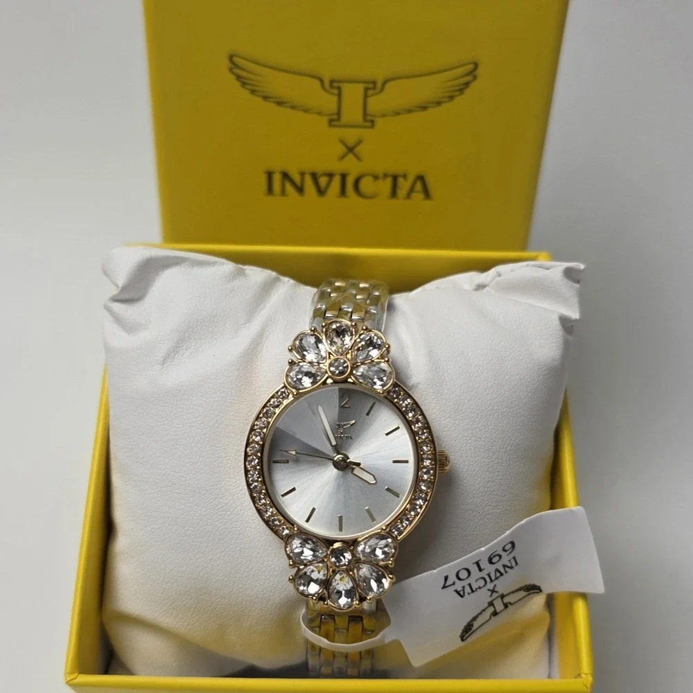 NEW Invicta Wildflower Women's Watch 30mm, Silver, Rose Gold‎ (69107) #0438